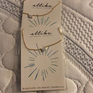 ettika gold plated opal necklace one left